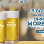 Bicchieri Birra Moretti, premio sicuro due bicchieri di filtrata a freddo