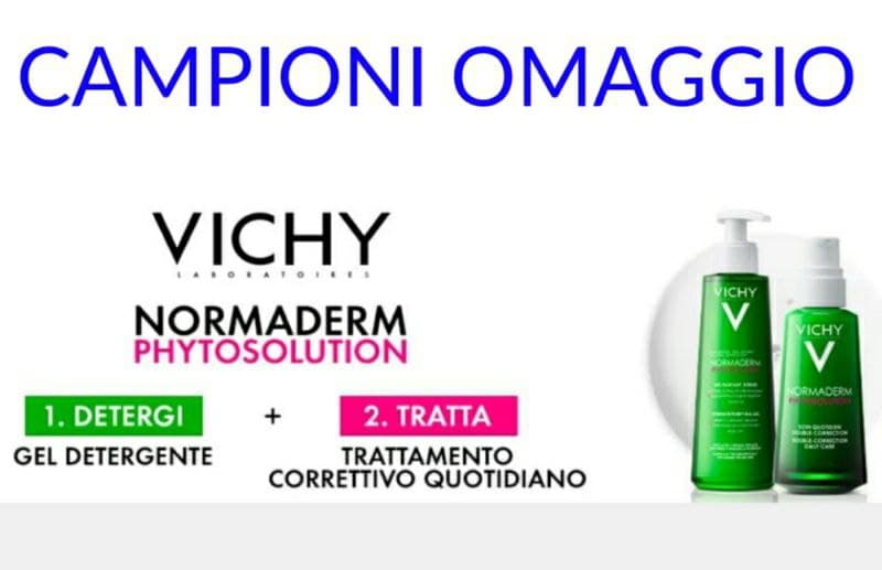 Campioni omaggio Vichy Normaderm Phytosolution gel detergente e trattamento quotidiano
