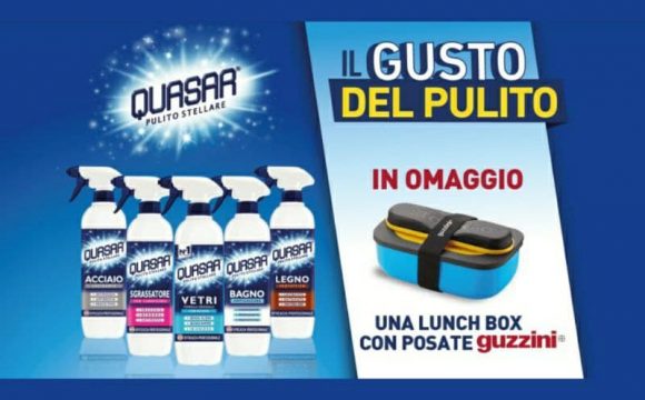 Premio sicuro con Quasar una lunch box Guzzini il gusto del pulito