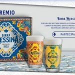Due Bicchieri Birra Messina decorati, premio sicuro tributo agli artisti siciliani