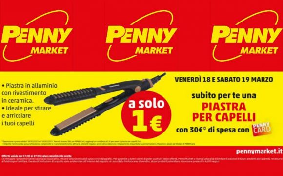 Solo da Penny Market Piastra per capelli a solo 1 euro nei giorni 18 e 19 marzo